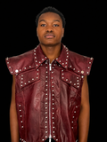 studded leather vest
